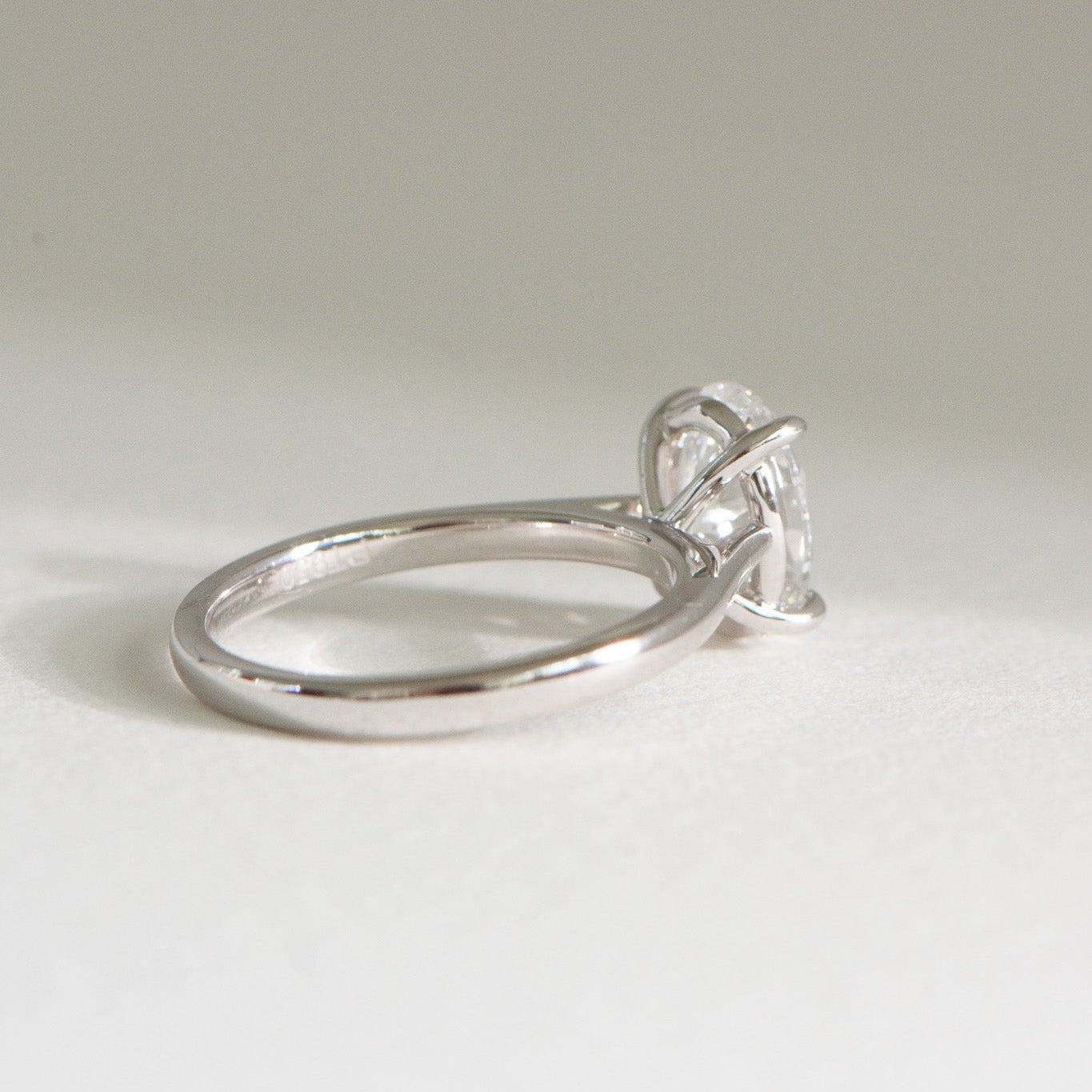 Helena | 2ct Oval Lab Diamond Engagement Ring – Side profile view, Matthews Jewellers Newcastle