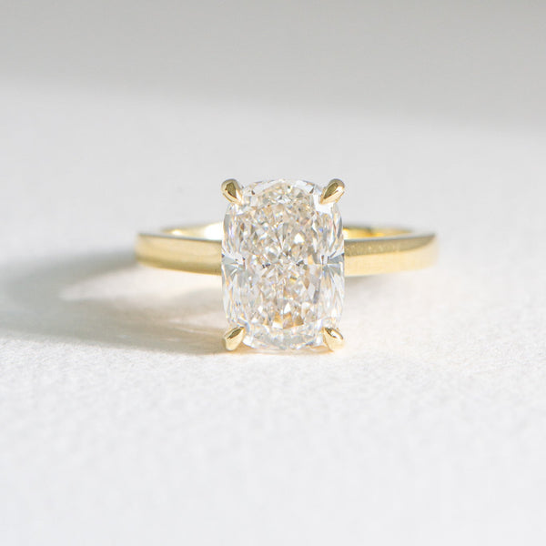 Elora | 4ct Elongated Cushion Lab Diamond Engagement Ring