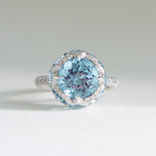 Duchess | Blue Topaz and Diamond Ring