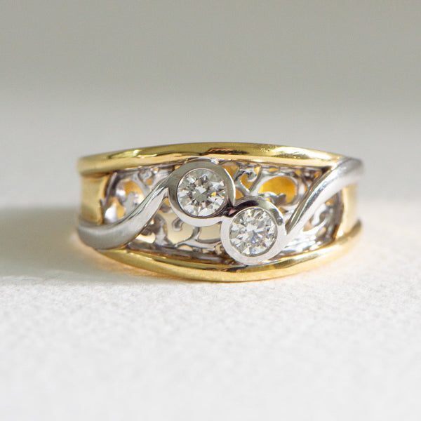 Filigree Diamond Dress Ring