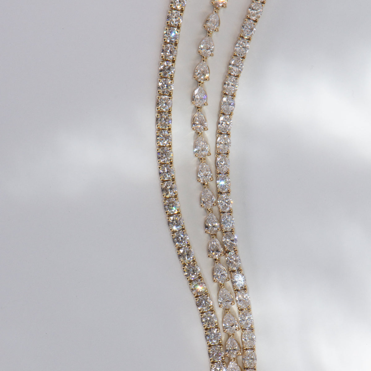 Oval Tennis Bracelet Yellow Gold
