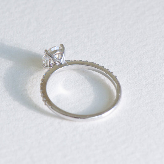 Vera | 0.90ct Round Natural Diamond Engagement Ring
