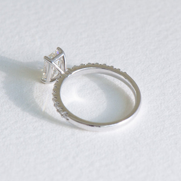 Edith | 1ct Emerald Cut Natural Diamond Engagement Ring