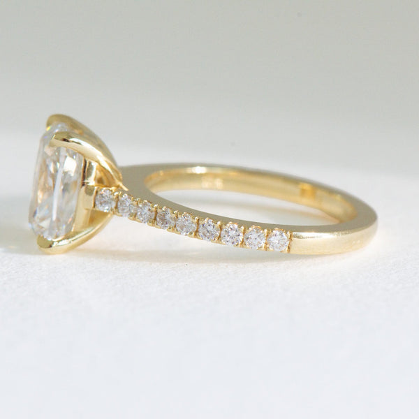 Elora | 3ct Elongated Cushion Diamond Engagement Ring