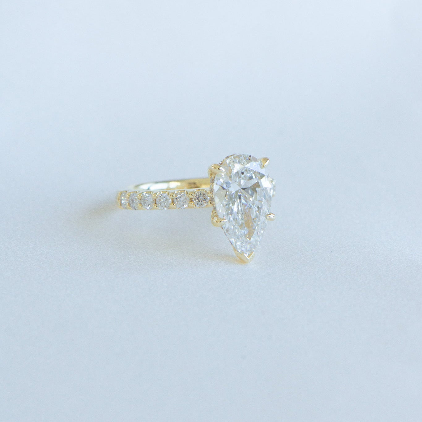 Hidden halo lab grown diamond engagement ring, Nora 3.00ct, IGI certified, Matthews Jewellers Newcastle