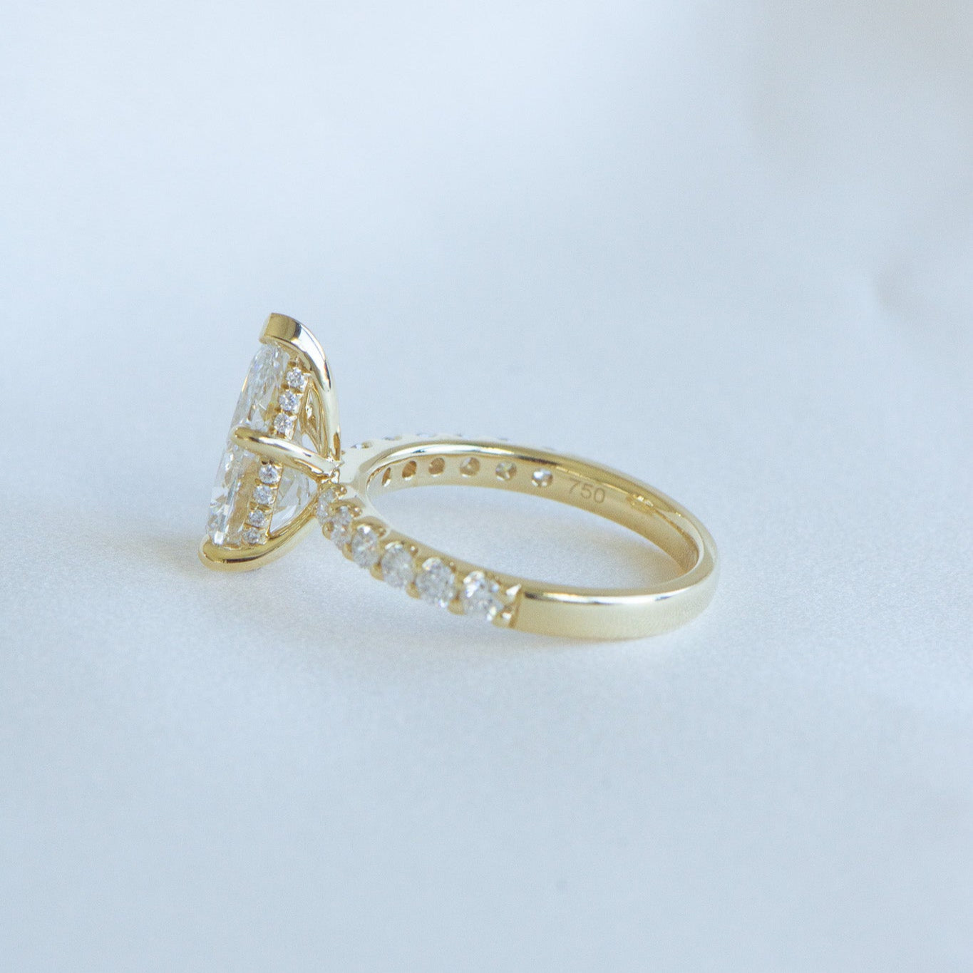 Nora 3.00ct hidden halo lab grown diamond ring, IGI certified, Matthews Jewellers