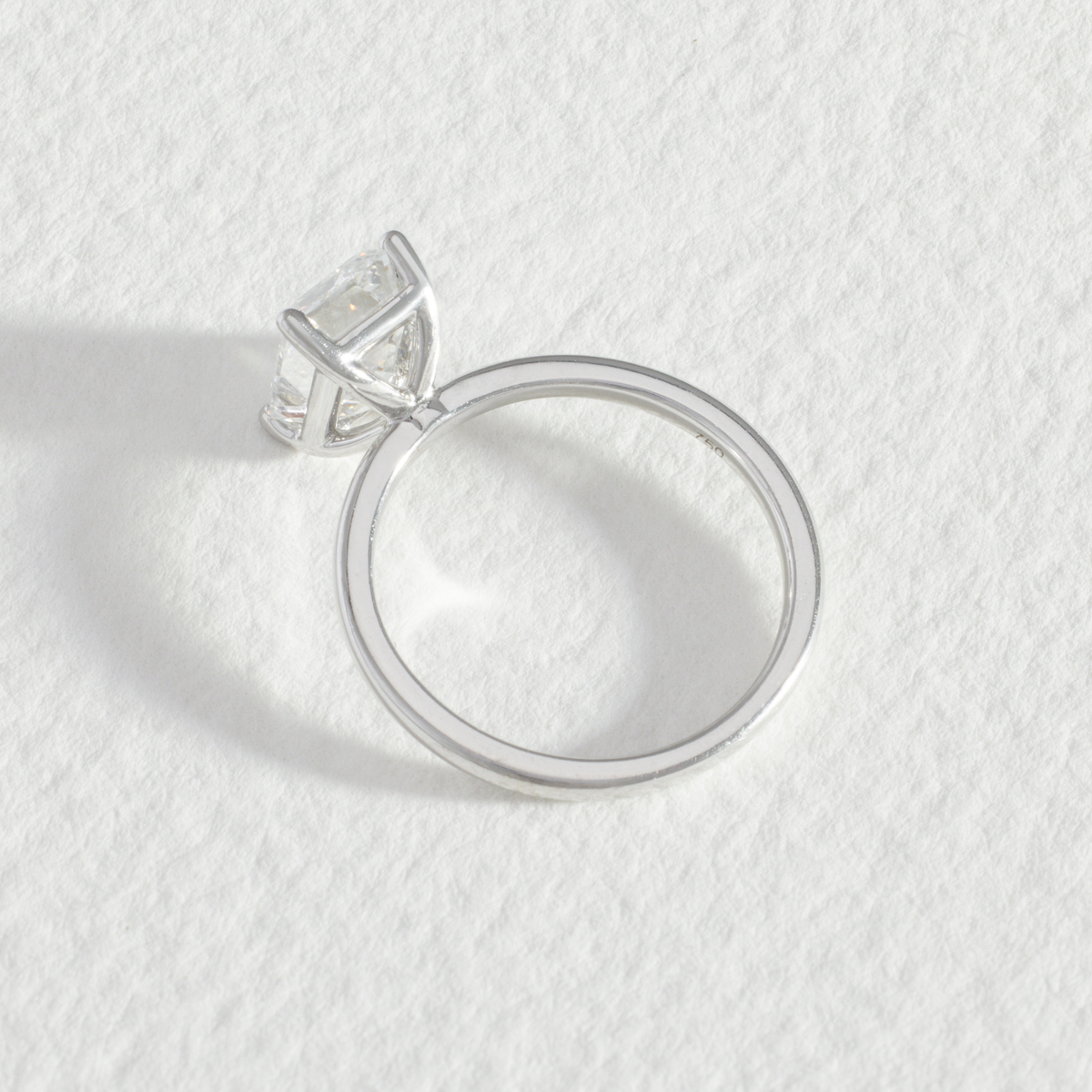 Edith | Emerald Cut Diamond Solitaire Engagement Ring