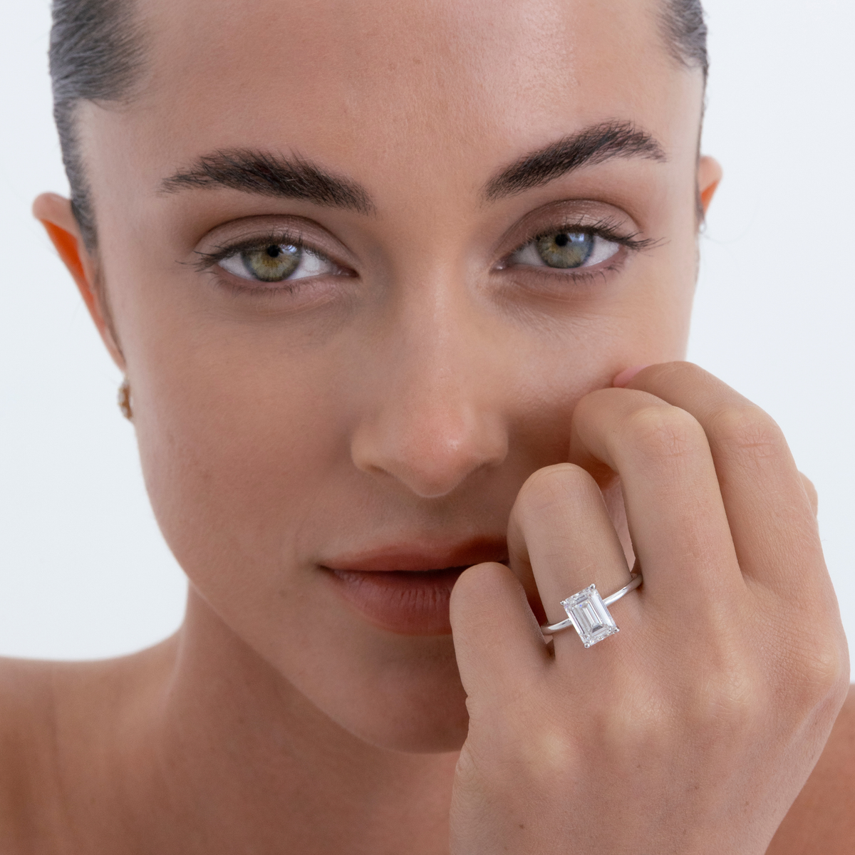 Edith | Emerald Cut Diamond Solitaire Engagement Ring
