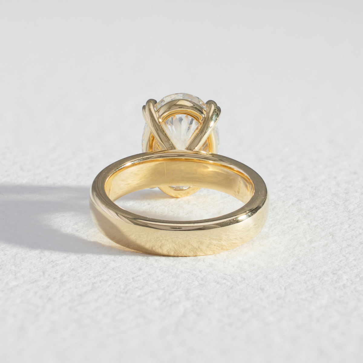 Elena Oval Diamond Solitaire Engagement Ring – view 4
