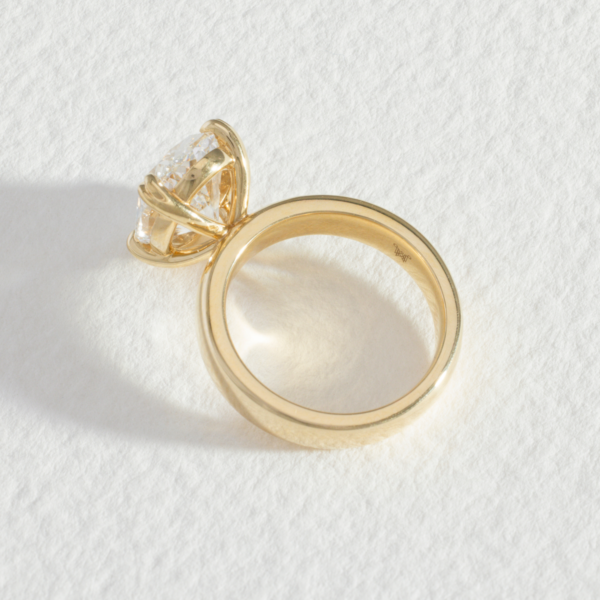 Elena Oval Diamond Solitaire Engagement Ring – view 5