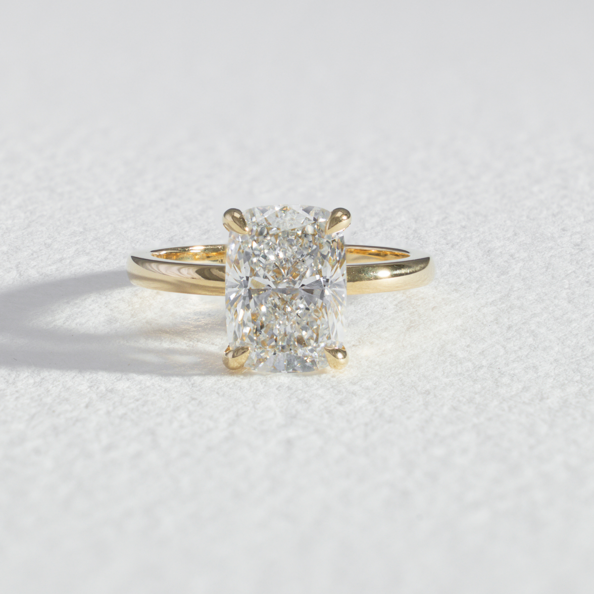 Elora | Elongated Cushion Diamond Solitaire Engagement Ring