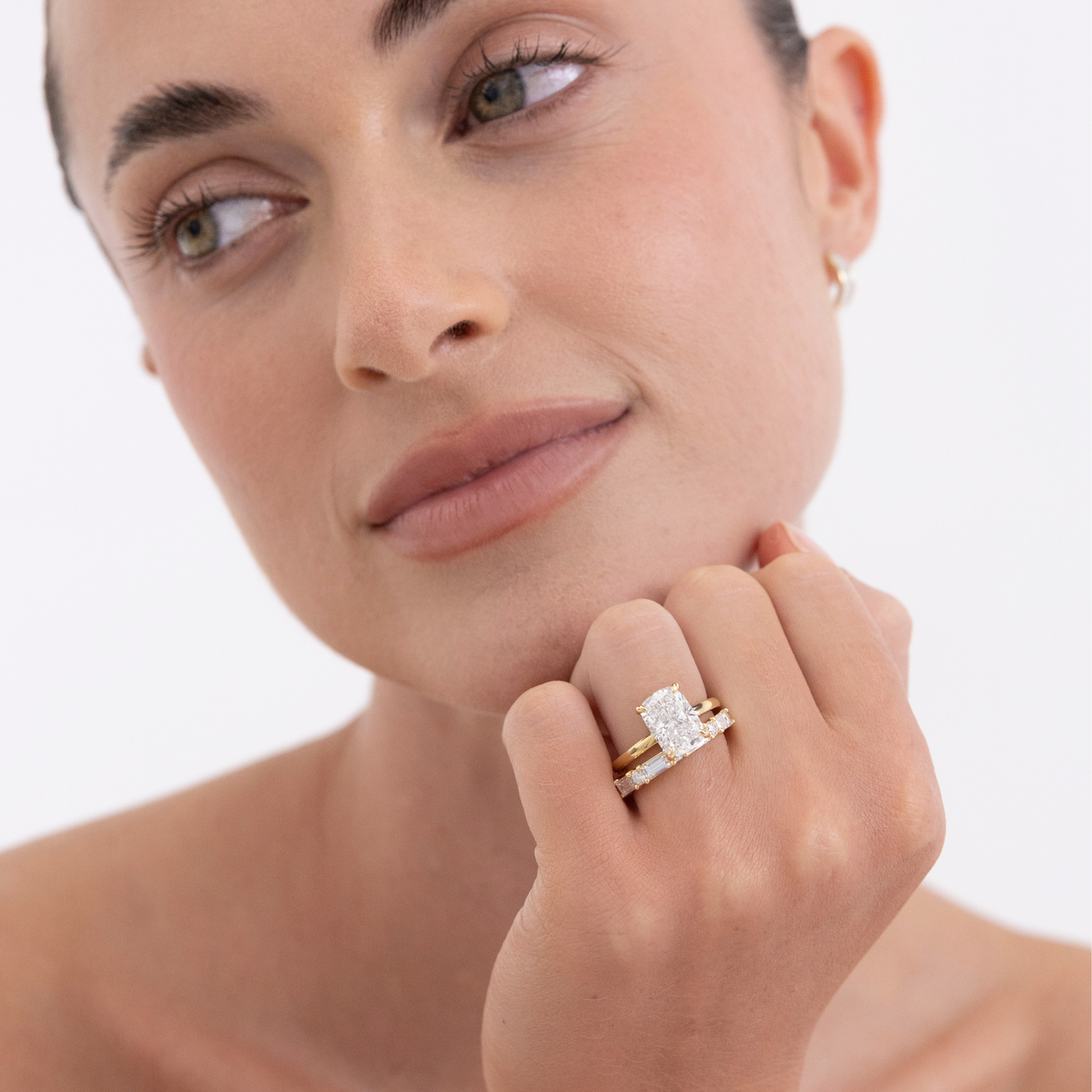 Elora | Elongated Cushion Diamond Solitaire Engagement Ring