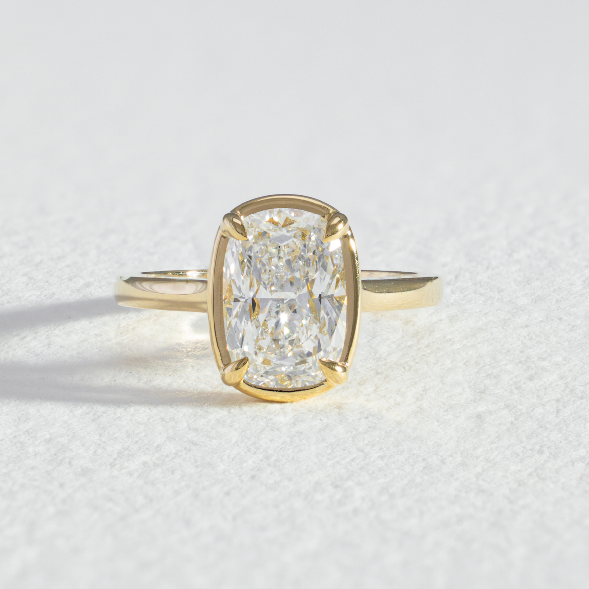 Florence | Elongated Cushion Georgian Inspired Diamond Engagement Ring