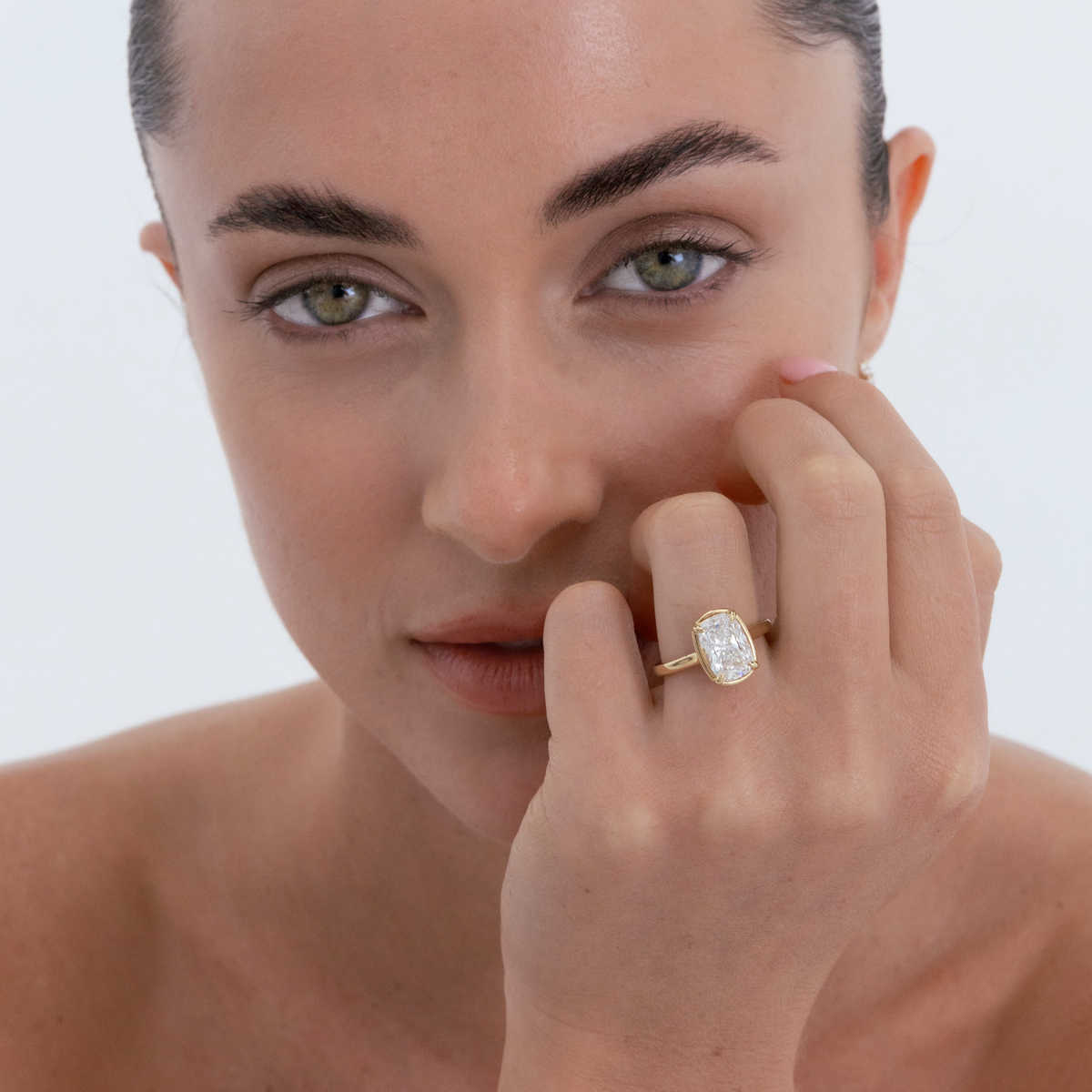 Florence | Elongated Cushion Georgian Inspired Diamond Engagement Ring