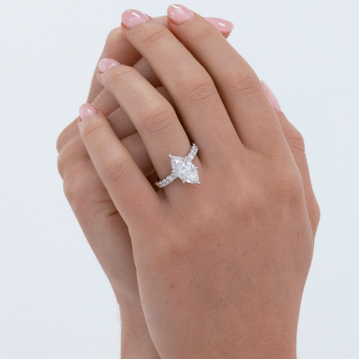 Pavé Freya | Marquise Diamond Engagement Ring