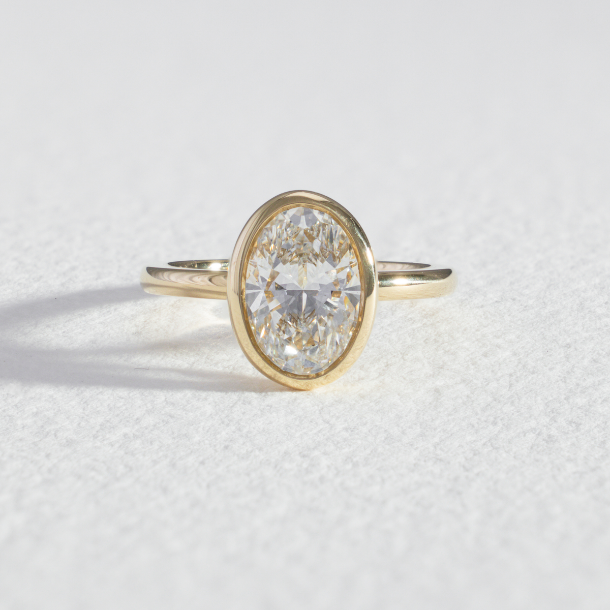 Bezel Helena | Oval Diamond Bezel Solitaire Engagement Ring