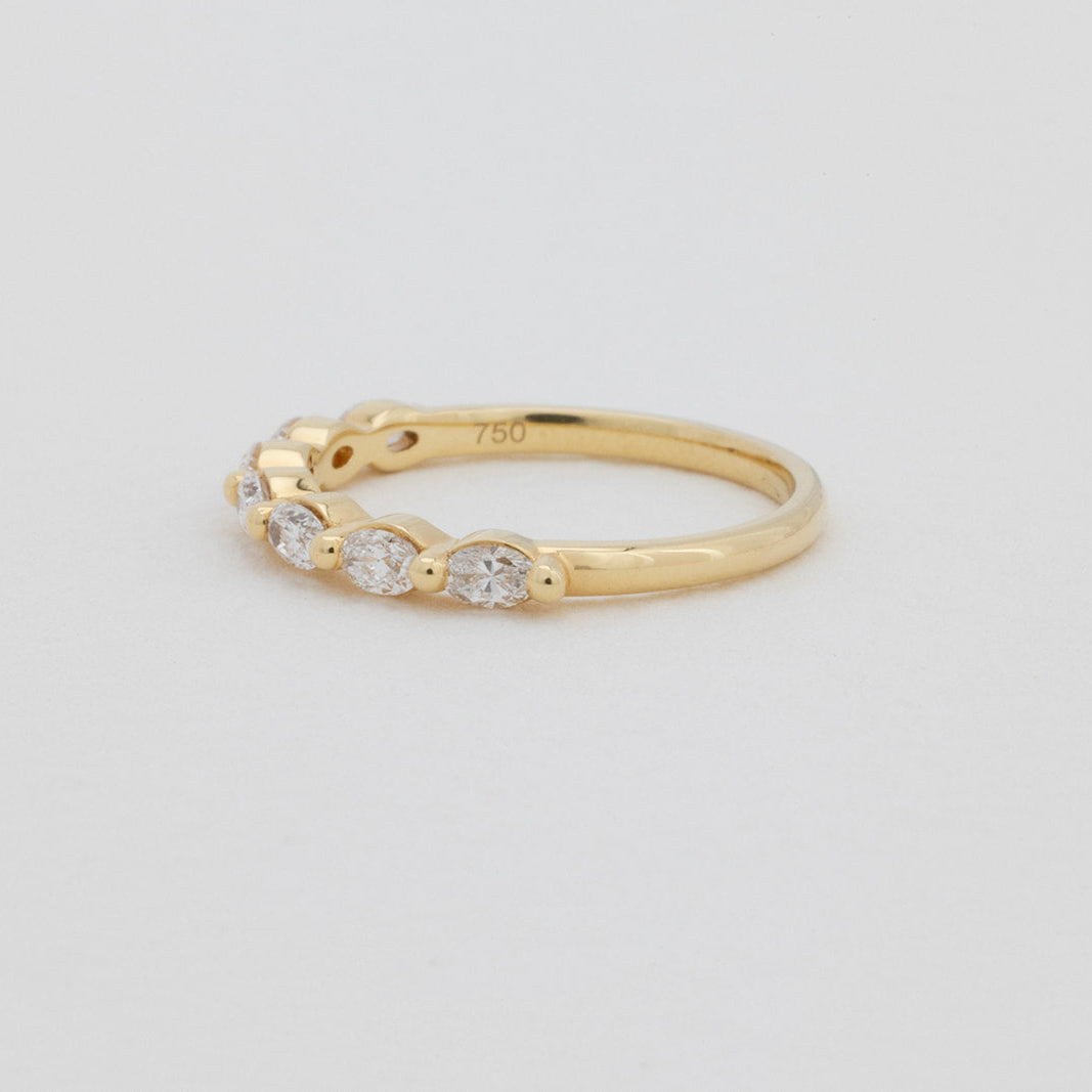 Iris | Lab Diamond Wedding Ring – Close-up styled view, Matthews Jewellers Newcastle