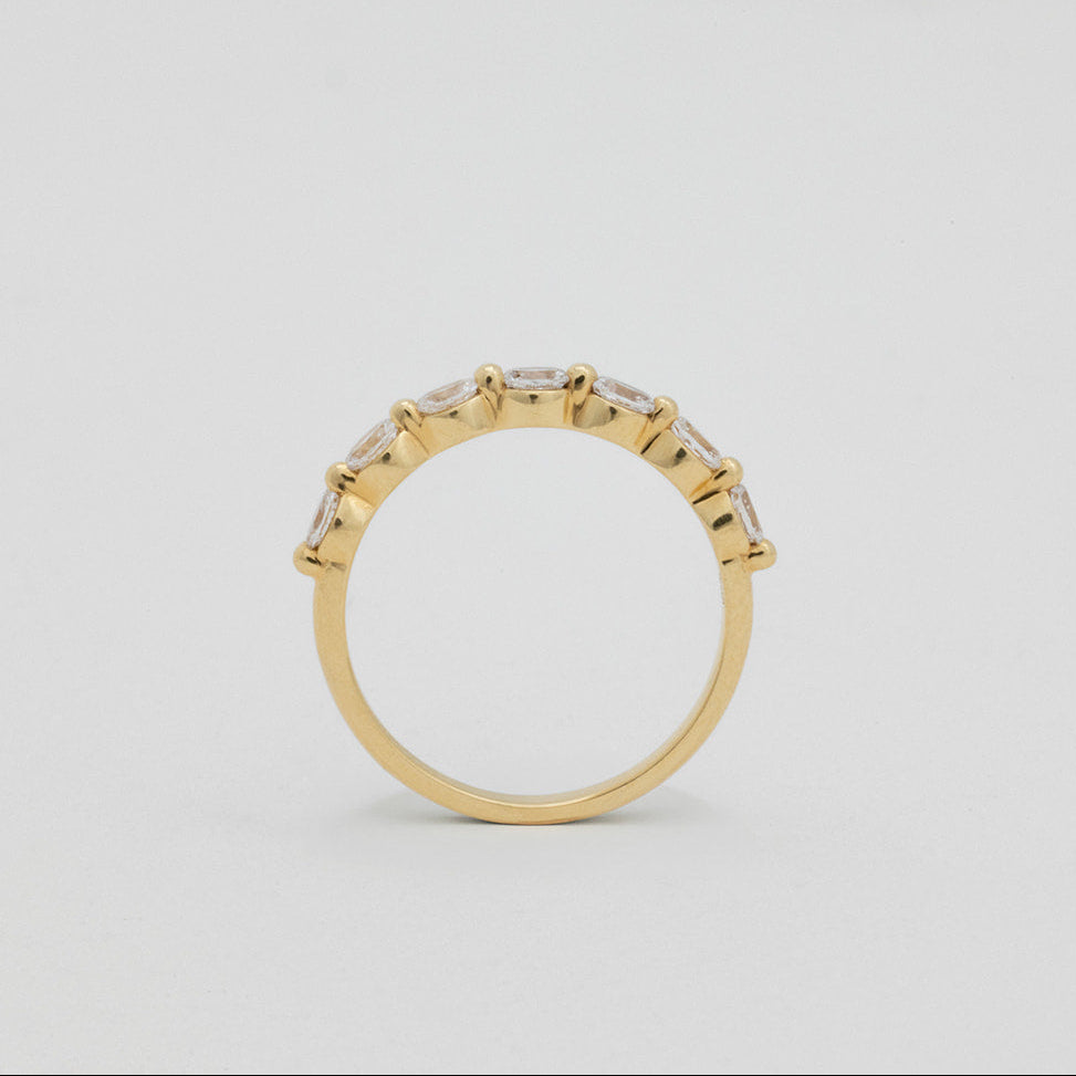 Iris | Lab Diamond Wedding Ring – Close-up styled view, Matthews Jewellers Newcastle