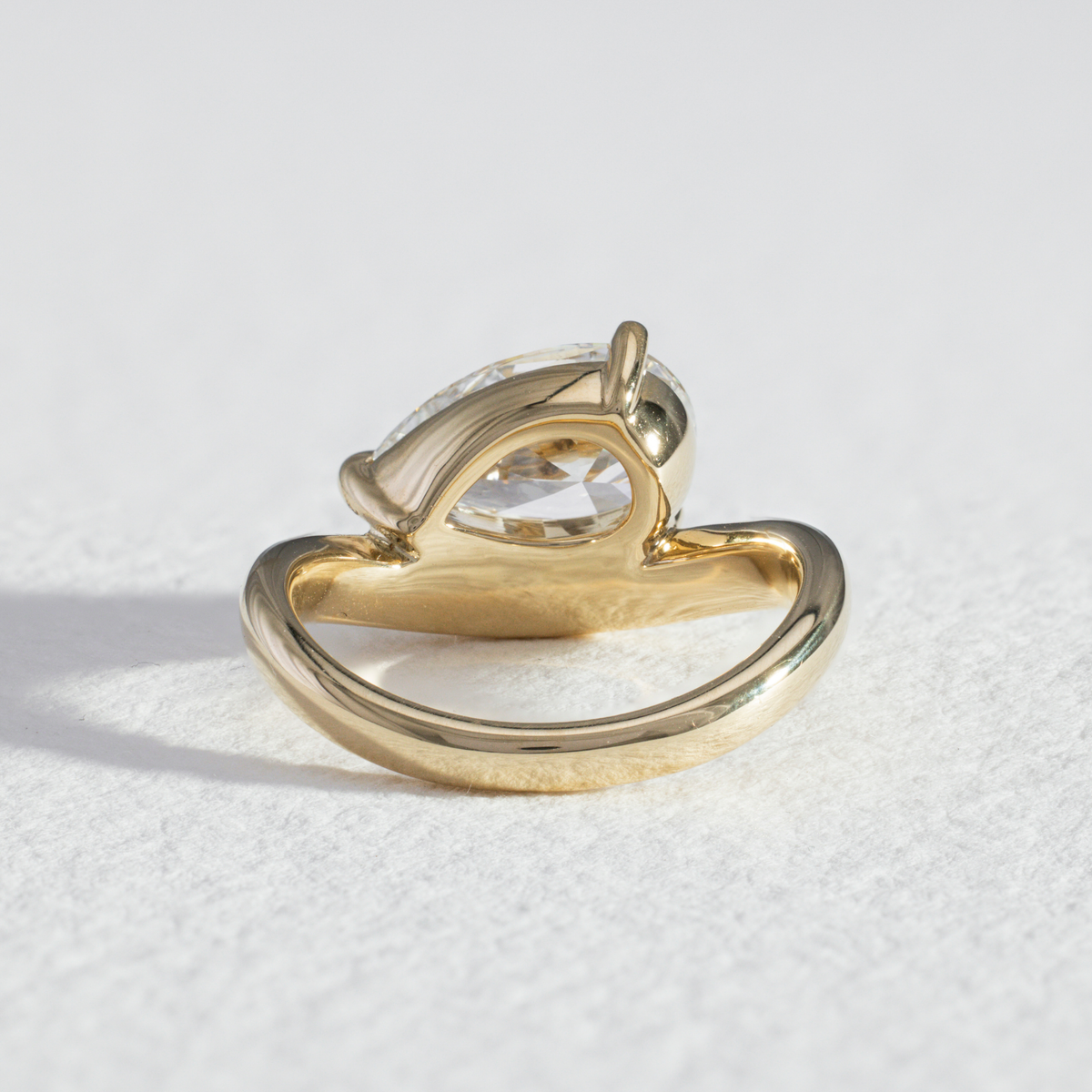 Ismae | Pear Diamond Wave Engagement Ring