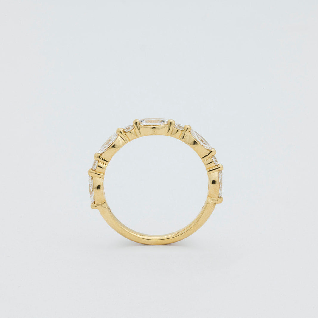 Ivy | Lab Oval Diamond Wedding Ring – Close-up styled view, Matthews Jewellers Newcastle