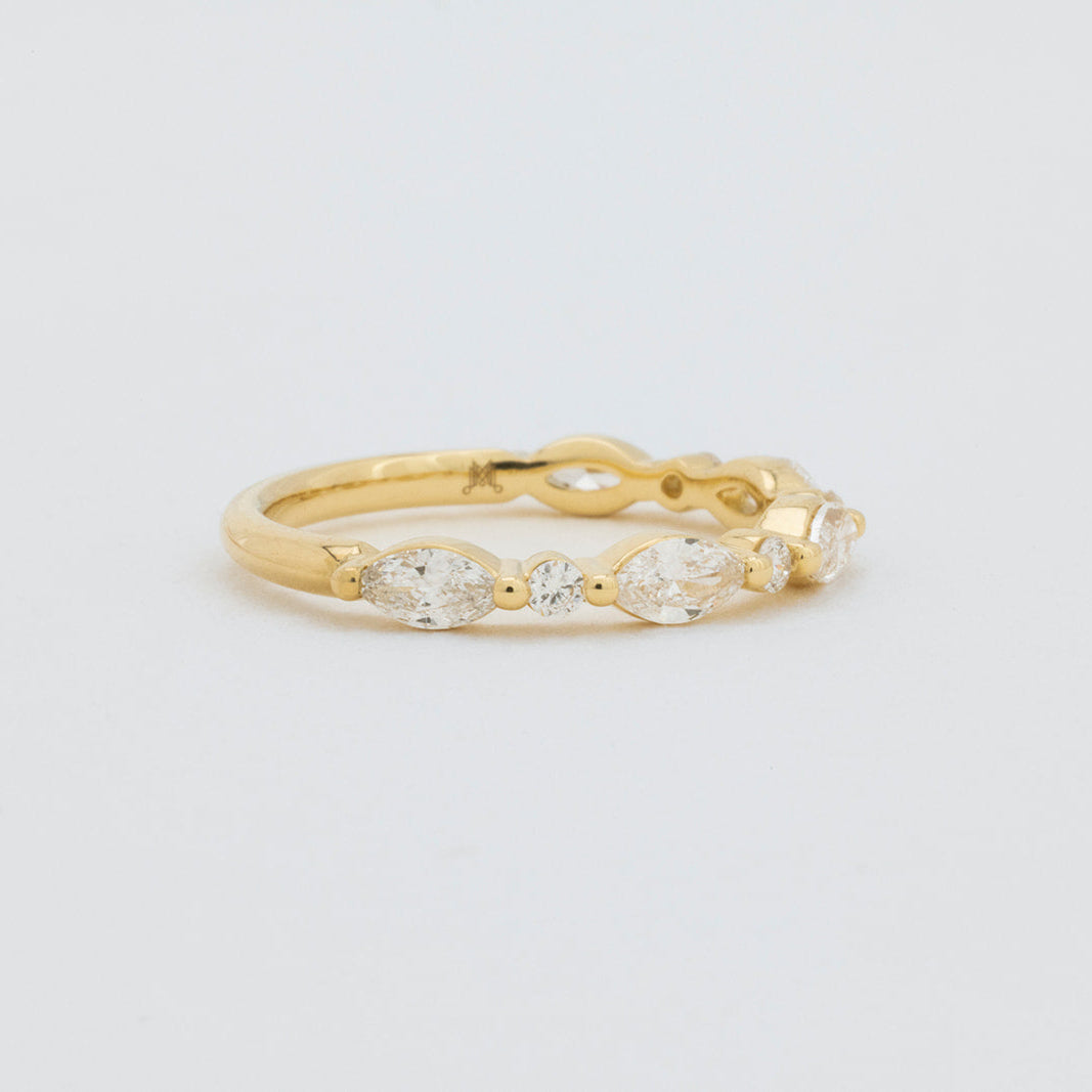 Ivy | Lab Oval Diamond Wedding Ring – Close-up styled view, Matthews Jewellers Newcastle