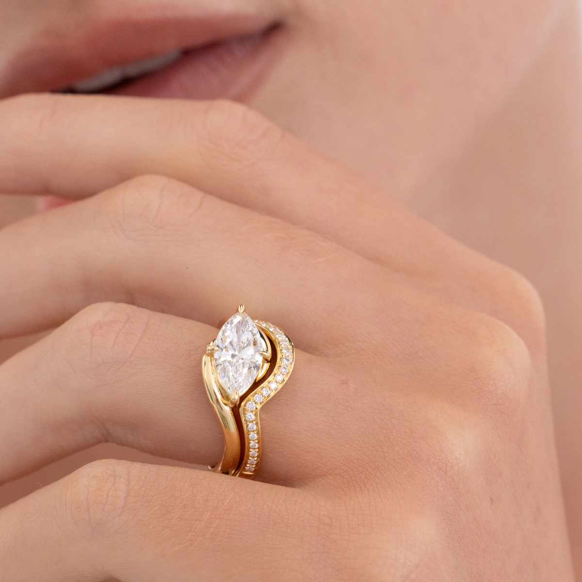 Kaia | Marquise Diamond Wrap Engagement Ring