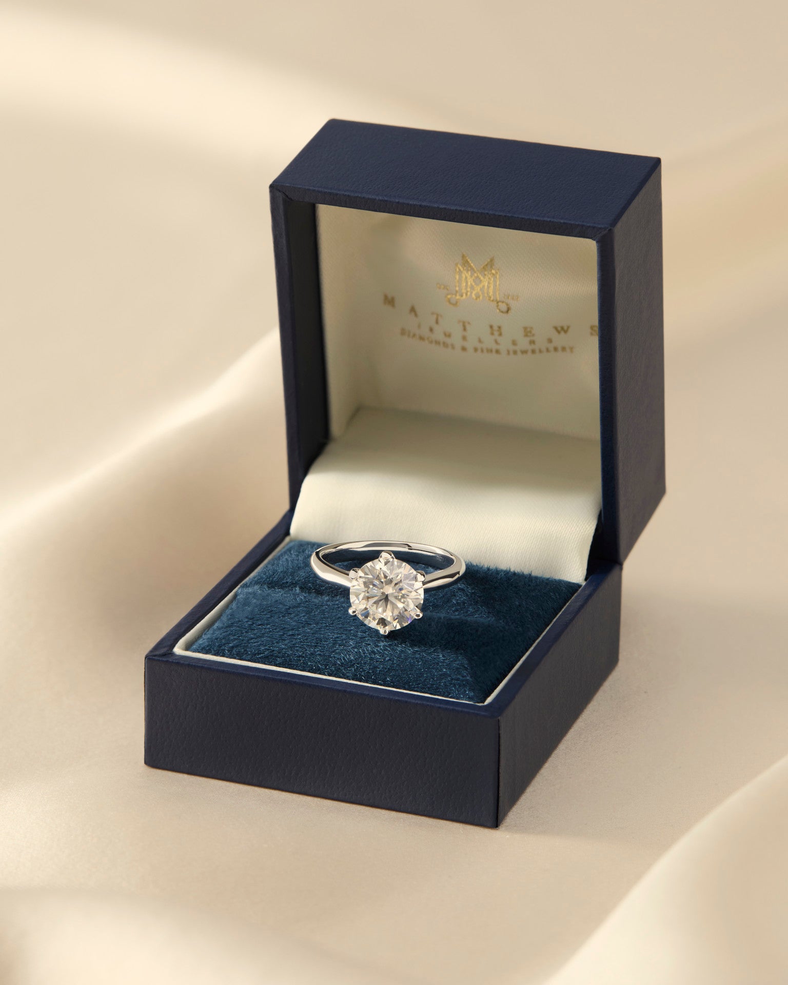 Dawn | Round Brilliant Solitaire Diamond Engagement Ring - Six Prong