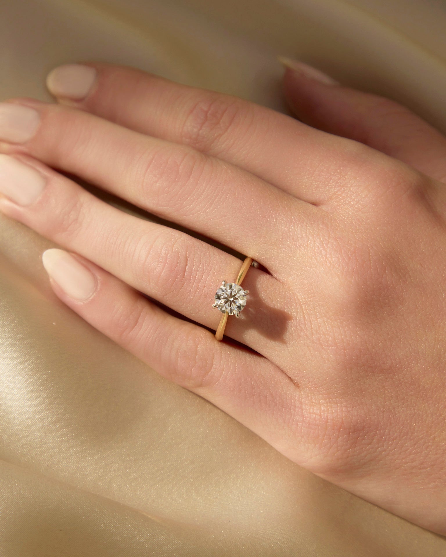 Vera | Round Brilliant Solitaire Diamond Engagement Ring - Four Prong