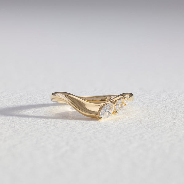 Mila | Curved Marquise Diamond Band