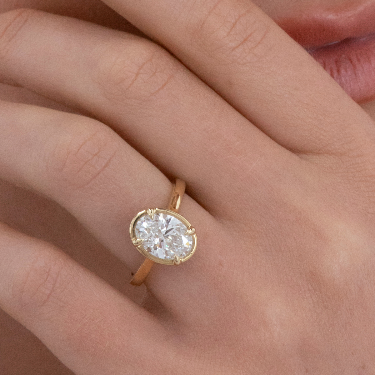 Milan | Oval Georgian Inspired Diamond Engagement Ring