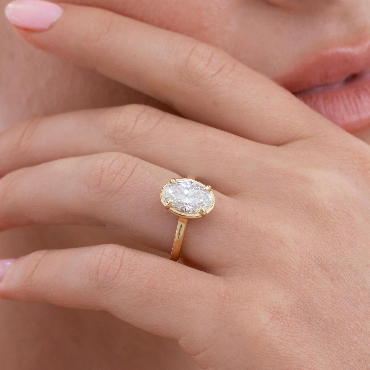 Milan | Oval Georgian Inspired Diamond Engagement Ring