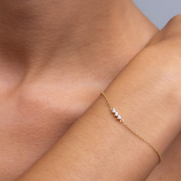 Triple Row Diamond Bracelet