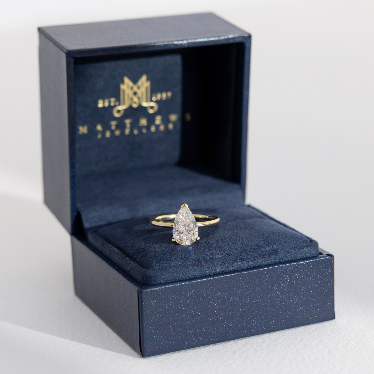 Nora | Pear Solitaire Diamond Engagement Ring