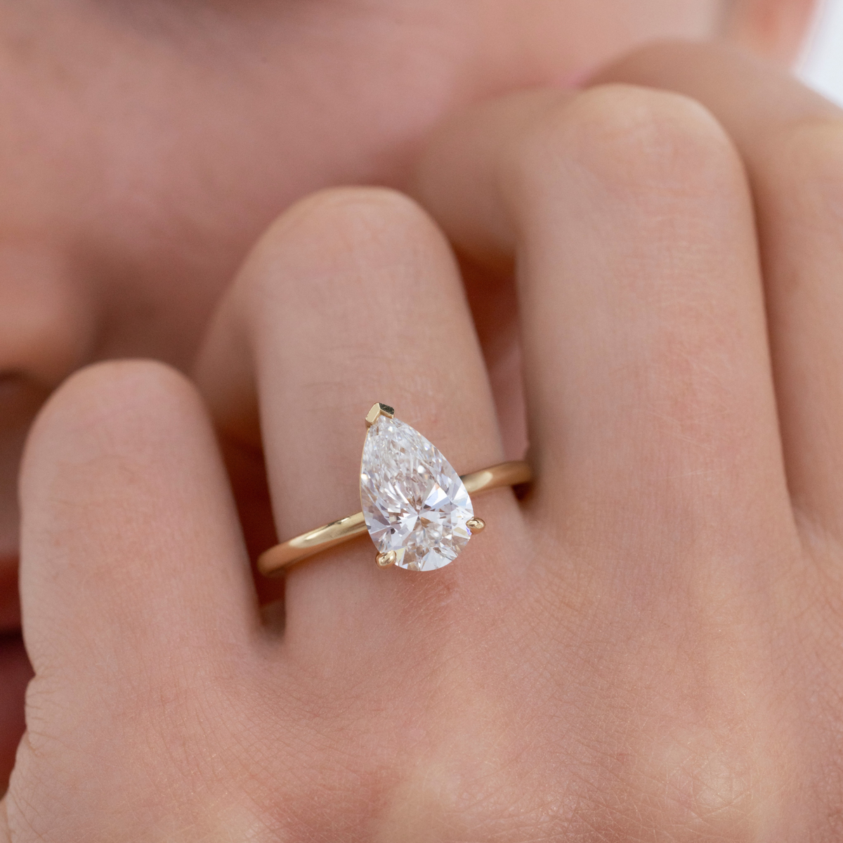 Nora | Pear Solitaire Diamond Engagement Ring