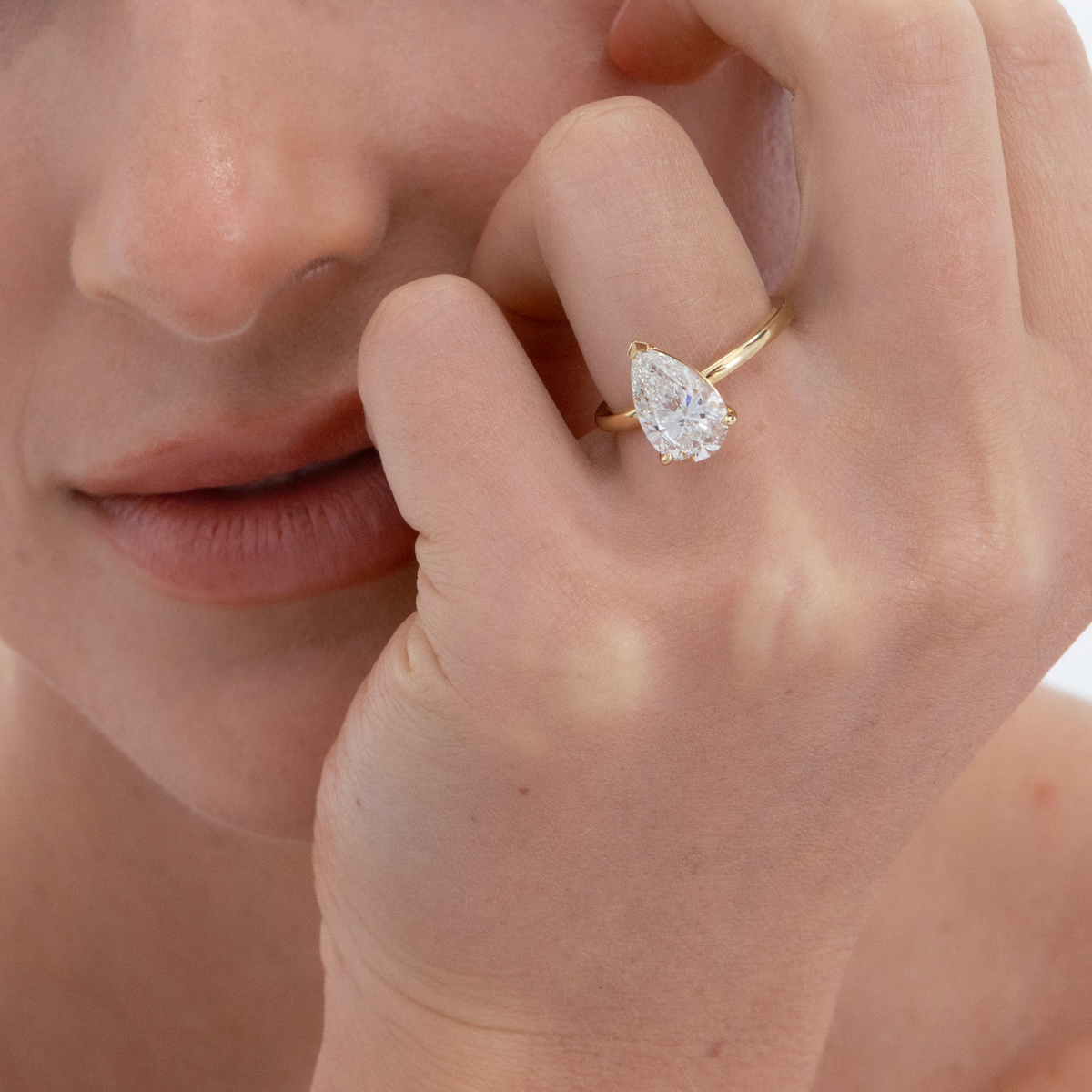 Nora | Pear Solitaire Diamond Engagement Ring