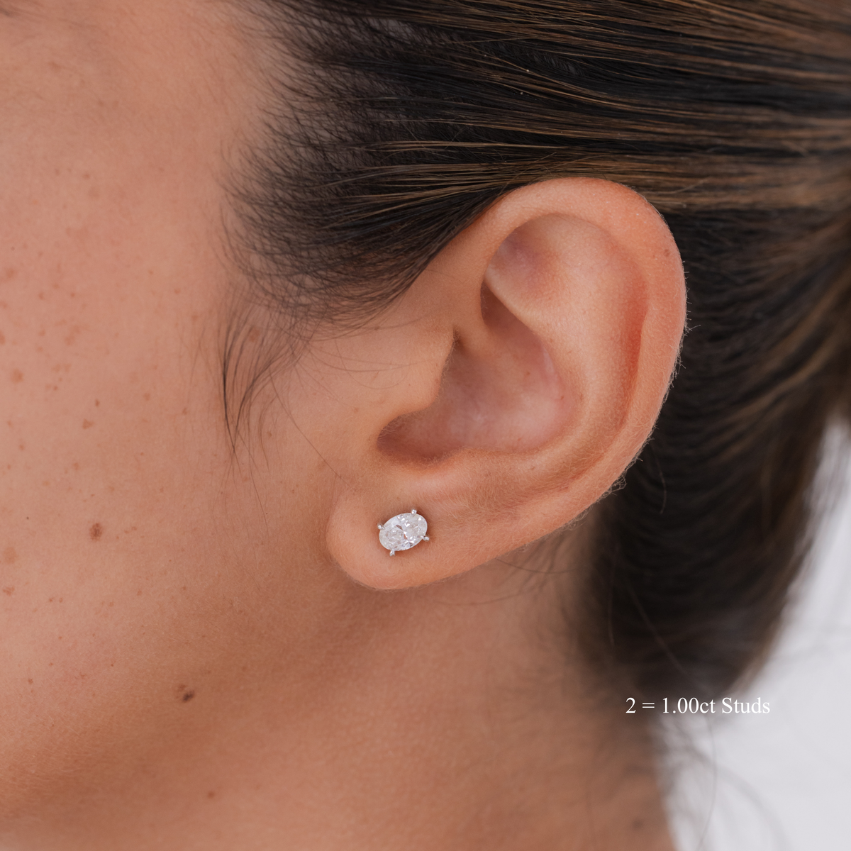 Oval Diamond Studs