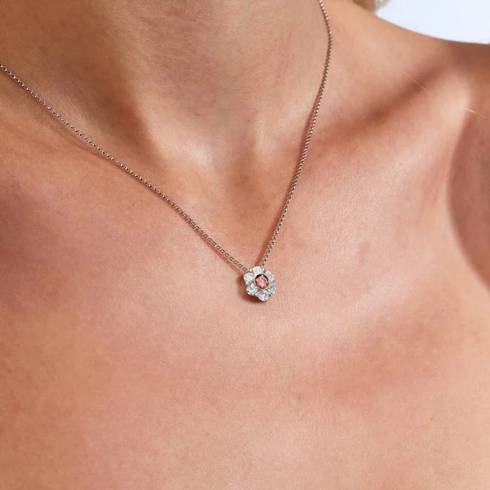 Pink Argyle Diamond Flower Pendant