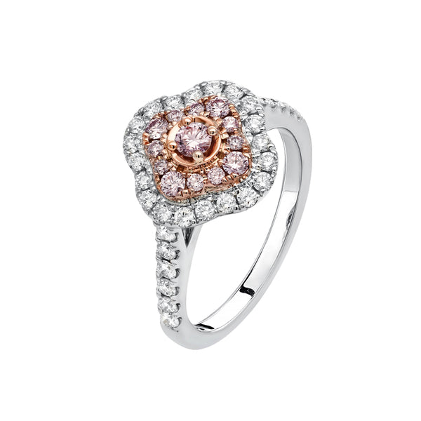 Pink Diamond Art Deco Style Ring