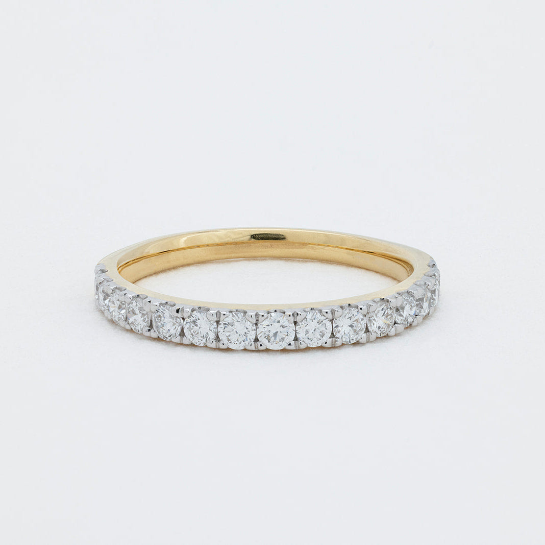 Pave | Lab Pave Diamond Wedding Ring – Side profile view, Matthews Jewellers Newcastle