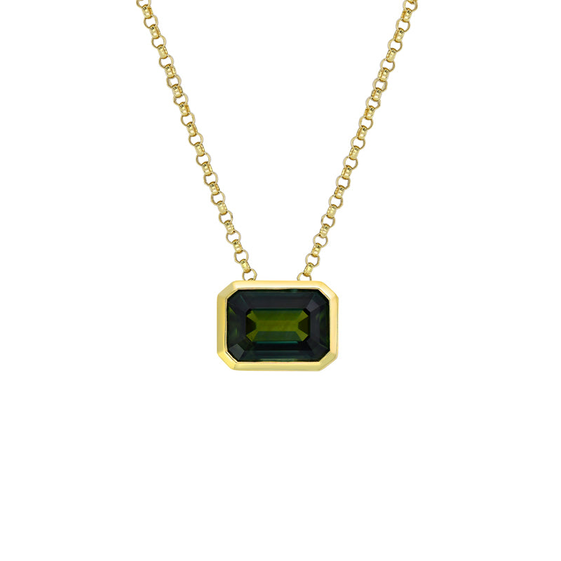 Adelia 9ct Yellow Gold Australian Blue Sapphire Necklace - Matthews Jewellers