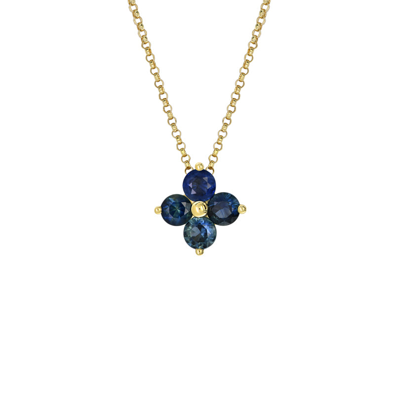 Rianna 9ct Yellow Gold Australian Blue Sapphire Necklace - Matthews Jewellers