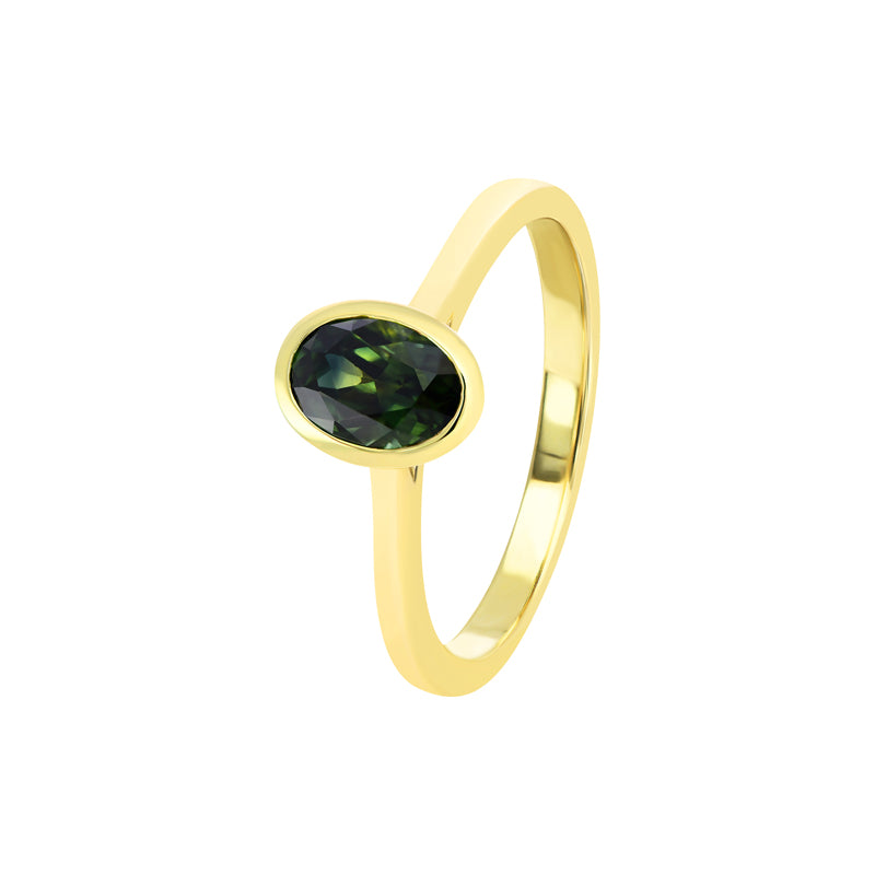 Adelia 9ct Yellow Gold Australian Parti Sapphire Ring - Matthews Jewellers