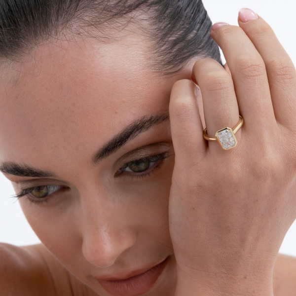 Bezel Sofia | Radiant Bezel Diamond Engagement Ring