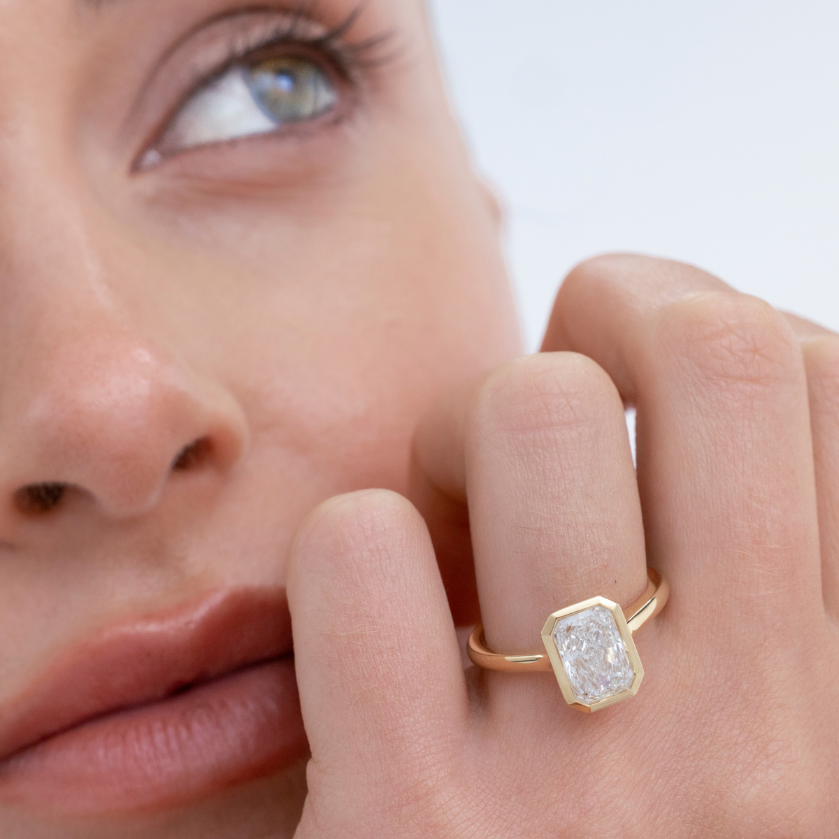 Bezel Sofia | Radiant Bezel Diamond Engagement Ring
