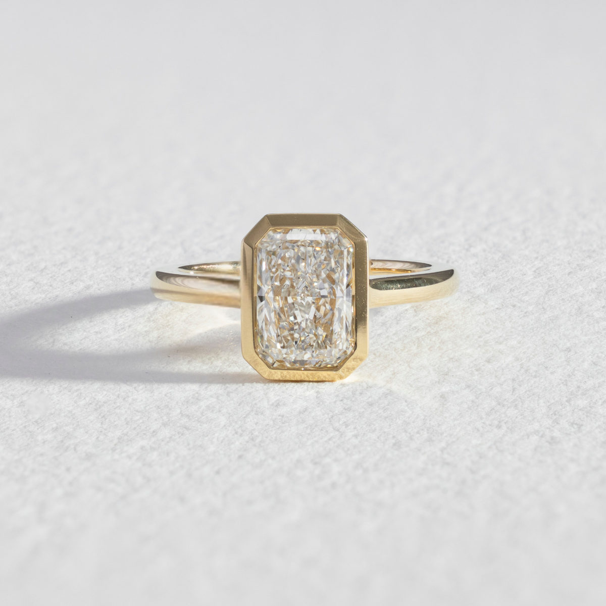 Bezel Sofia | Radiant Bezel Diamond Engagement Ring