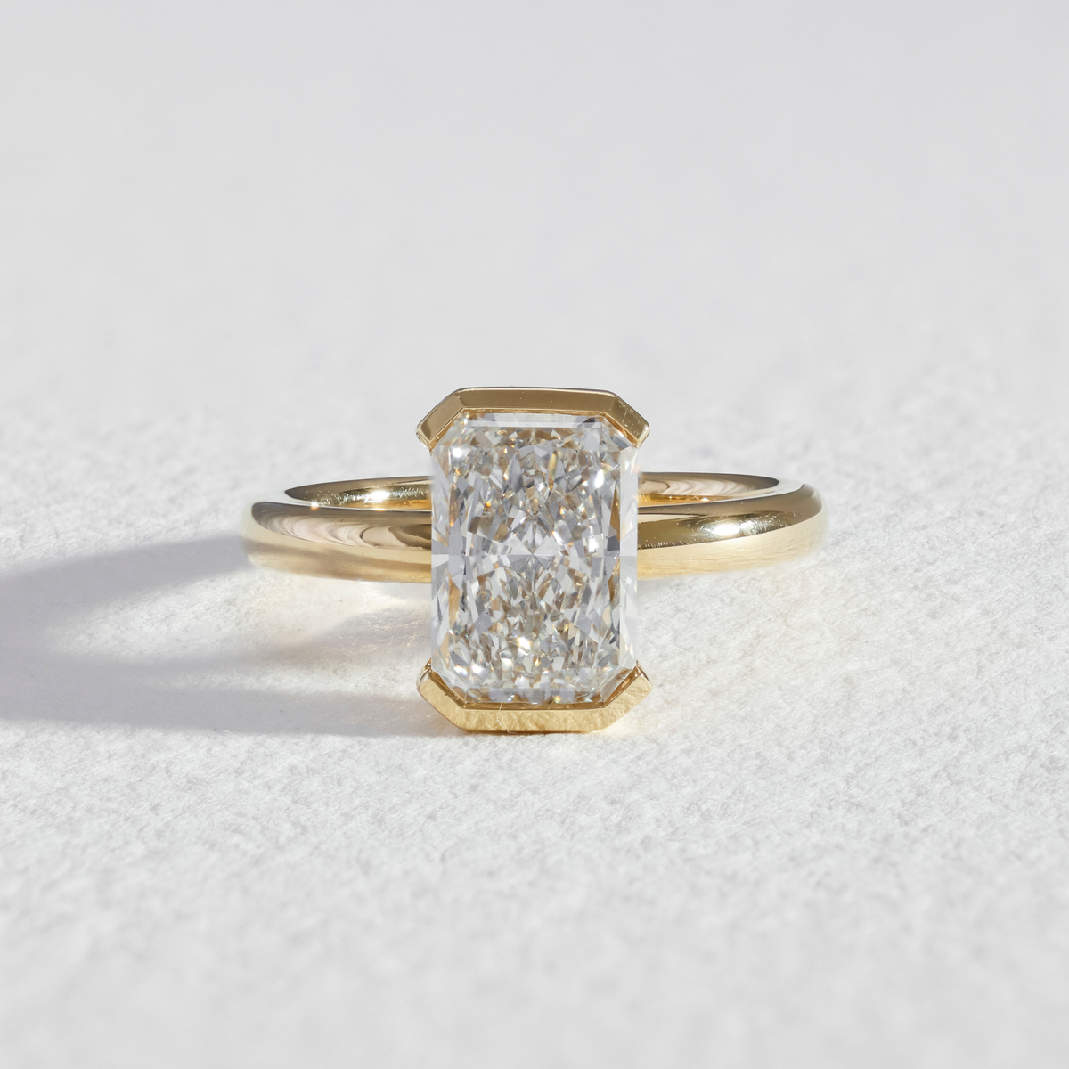 Half Bezel Sofia | Radiant Diamond Engagement Ring