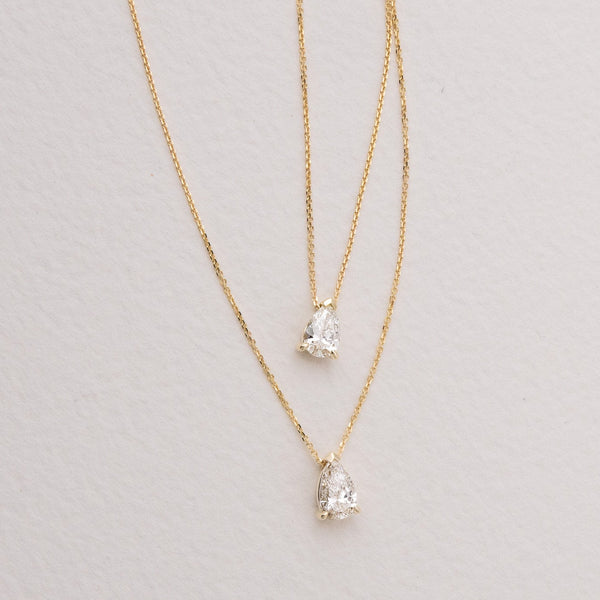 Pear Diamond Necklace