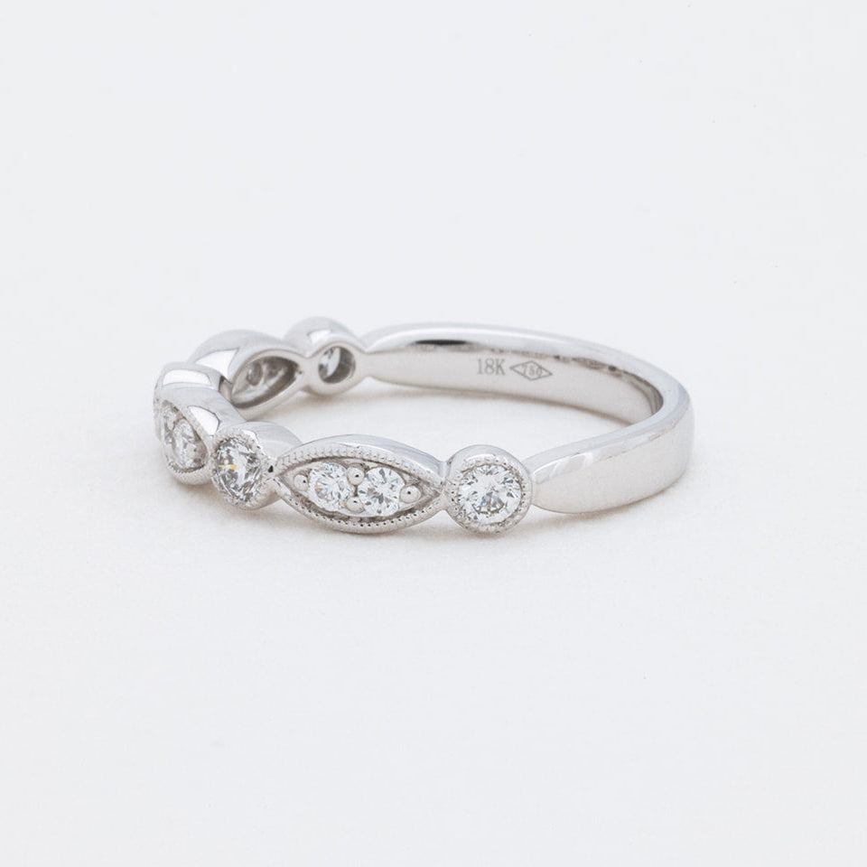 Vintage | Lab Diamond Ring – Close-up styled view, Matthews Jewellers Newcastle