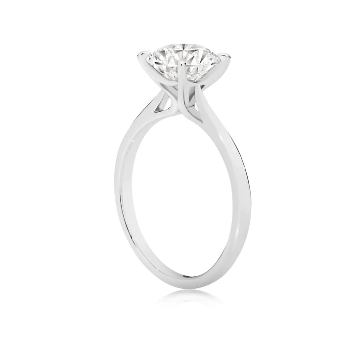 Hearts On Fire Four Prong Solitaire