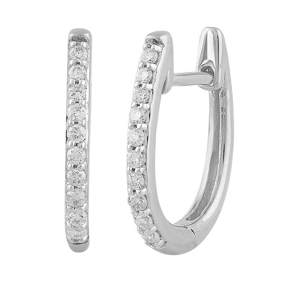 Natural Diamond Huggie Earrings